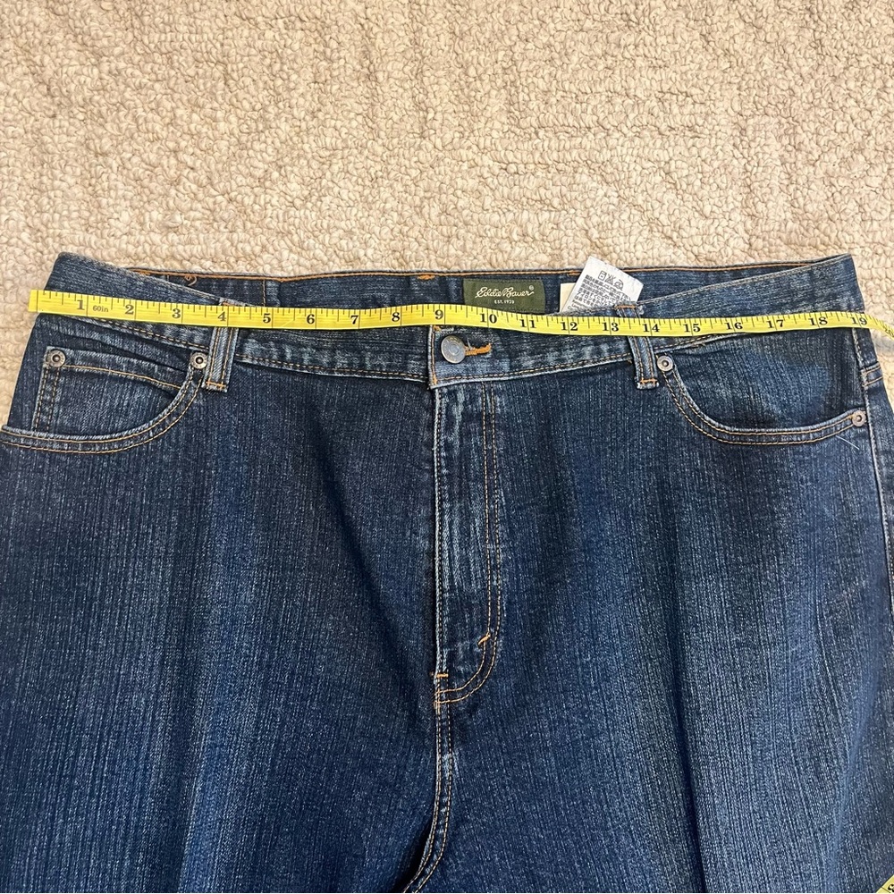 Eddie Bauer size 18 Jeans straight cut like New blue denim - Picture 4 of 11
